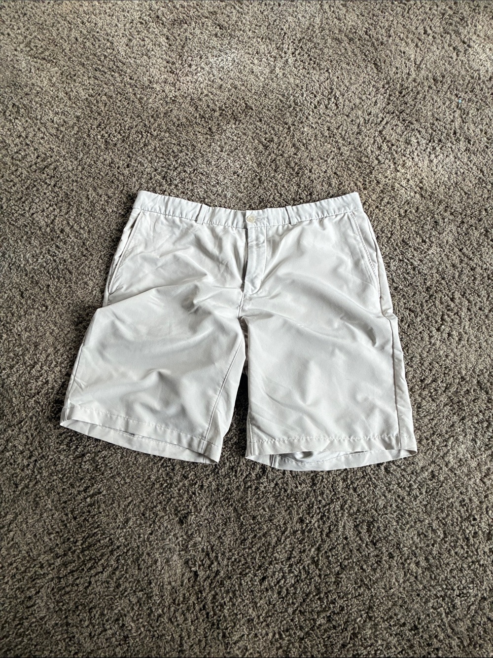 Nike Men's White Flat Front Shorts